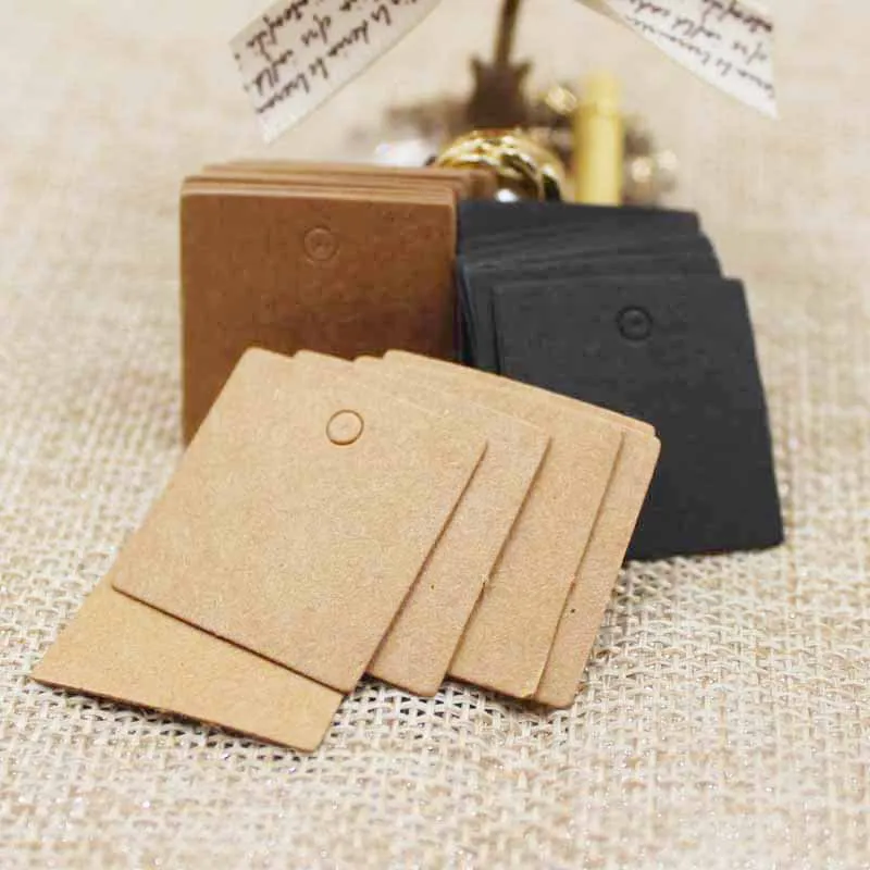 Kraft Hang Tag - 100 Etiquetas de Preço em Papel