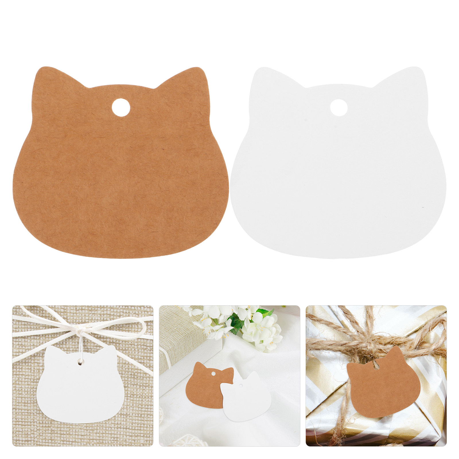Kraft Hang Tag - 200 Etiquetas de Papel Kraft em