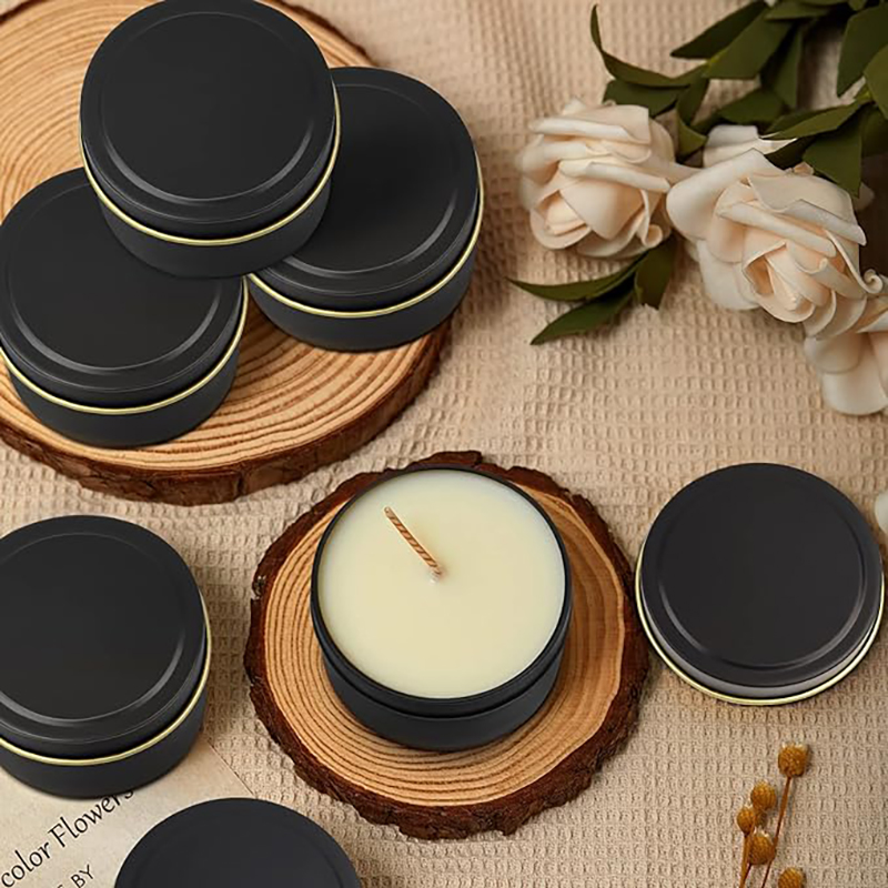 Metal Tin Lid 4Oz - Vazio Metal Vela Latas com Tampas,