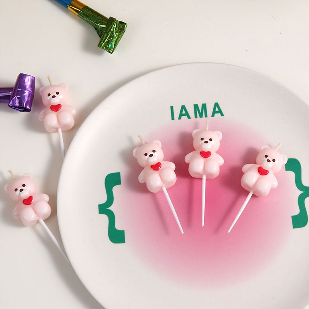 Candle Supplies Kit - Cartoon Hug Bear Candle Set, Cute