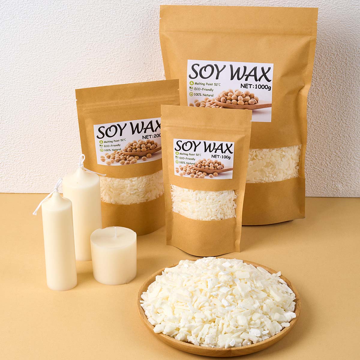 Candle Supplies Kit - 1 libras de cera de soja