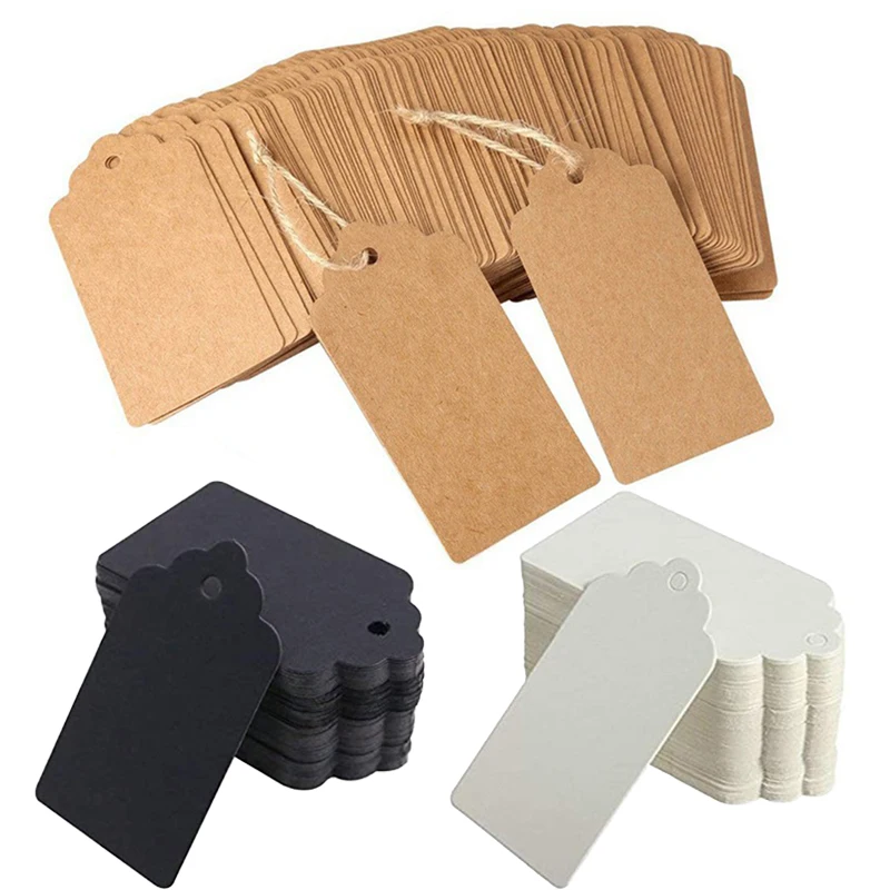 Kraft Hang Tag - Etiquetas penduradas de papel kraft, 100
