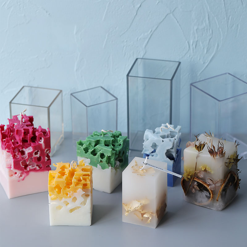 Candle Supplies Kit - 3d quadrado retângulo coluna vela molde