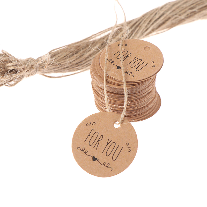 Kraft Hang Tag - Etiqueta de papel kraft com 100