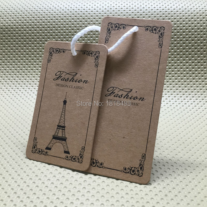 Personalize roupas etiqueta pe - Kraft Hang Tag avaliação e preço