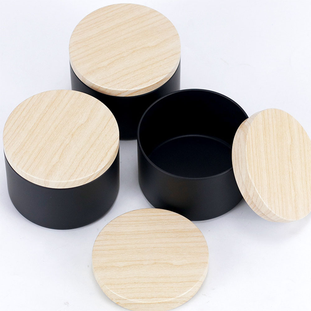 Frascos de vela pretos de 4 on - Metal Tin Lid 4Oz avaliação e preço