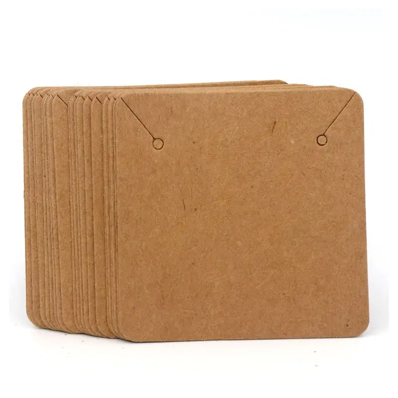 50 pçs 5x5cm papel kraft em br - Kraft Hang Tag avaliação e preço