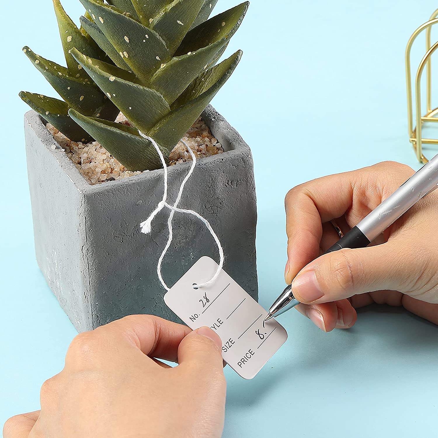 100 pçs/lote 3.5x5cm etiquetas - Kraft Hang Tag avaliação e preço