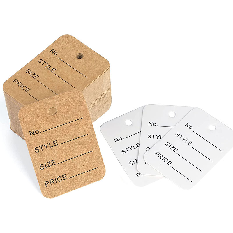100 pçs/lote 3.5x5cm etiquetas - Kraft Hang Tag avaliação e preço