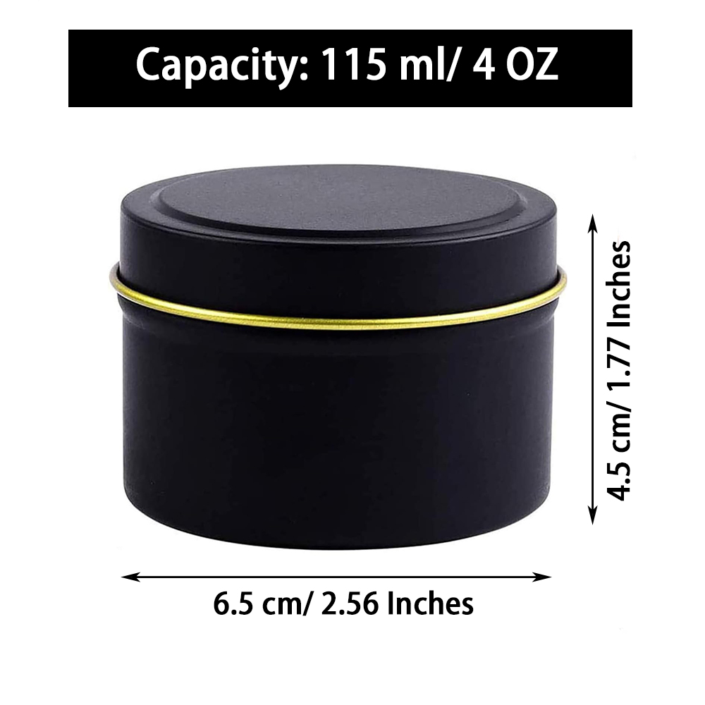 Vazio Metal Vela Latas com Tam - Metal Tin Lid 4Oz avaliação e preço