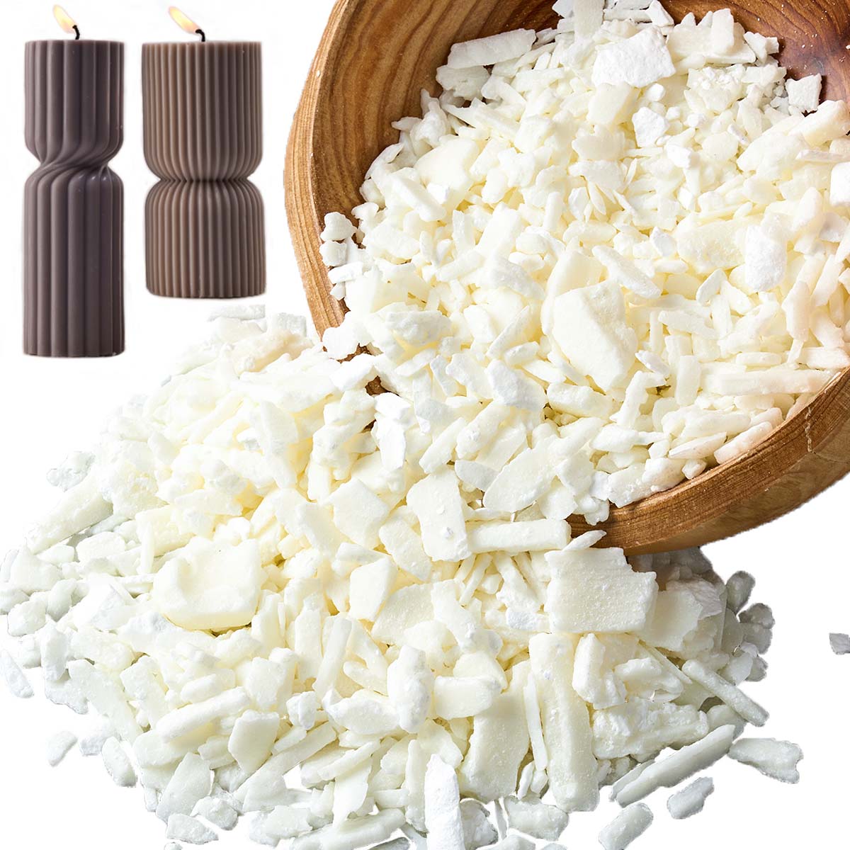 1 libras de cera de soja branc - Candle Supplies Kit avaliação e preço