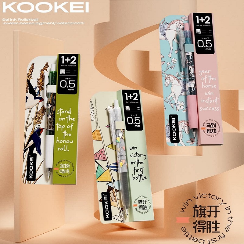 Conjunto de Canetas Gel KOOKEI - Pentel Pen Energel avaliação e preço