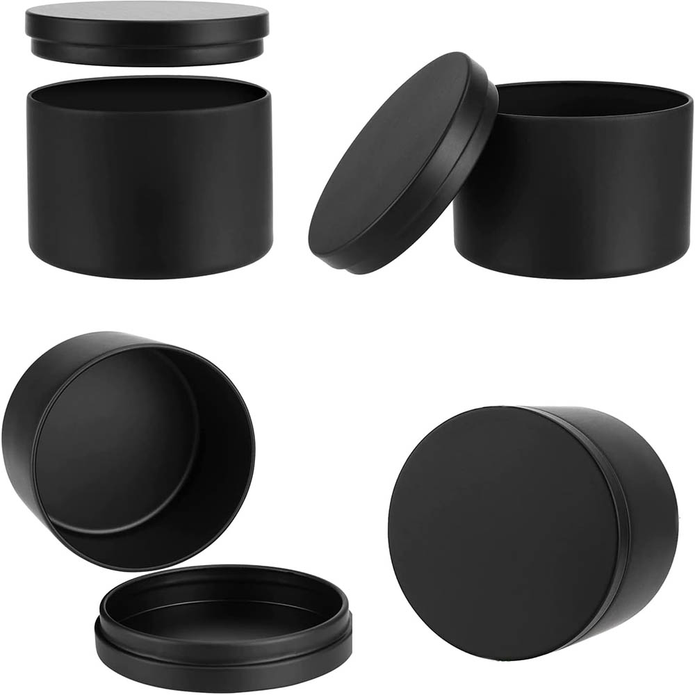 Latas de velas pretas de 4 onç - Metal Tin Lid 4Oz avaliação e preço